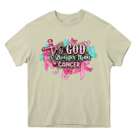 Mossy My god is stronger than Cancer Awareness Heavy Core Tee - HowdyJamesFarm