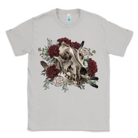 Moon Dust Floral boho wolf skull Classic Tee - RanaPortraitStore