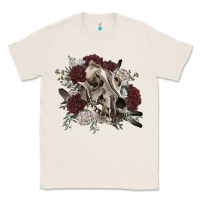 Natural Floral boho wolf skull Classic Tee - RanaPortraitStore