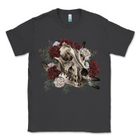 Smoke Floral boho wolf skull Classic Tee - RanaPortraitStore