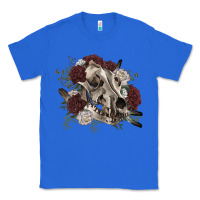 True Royal Floral boho wolf skull Classic Tee - RanaPortraitStore