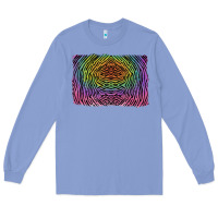 Colony Blue colorful zebra background Long Sleeve Tee - RanaPortraitStore