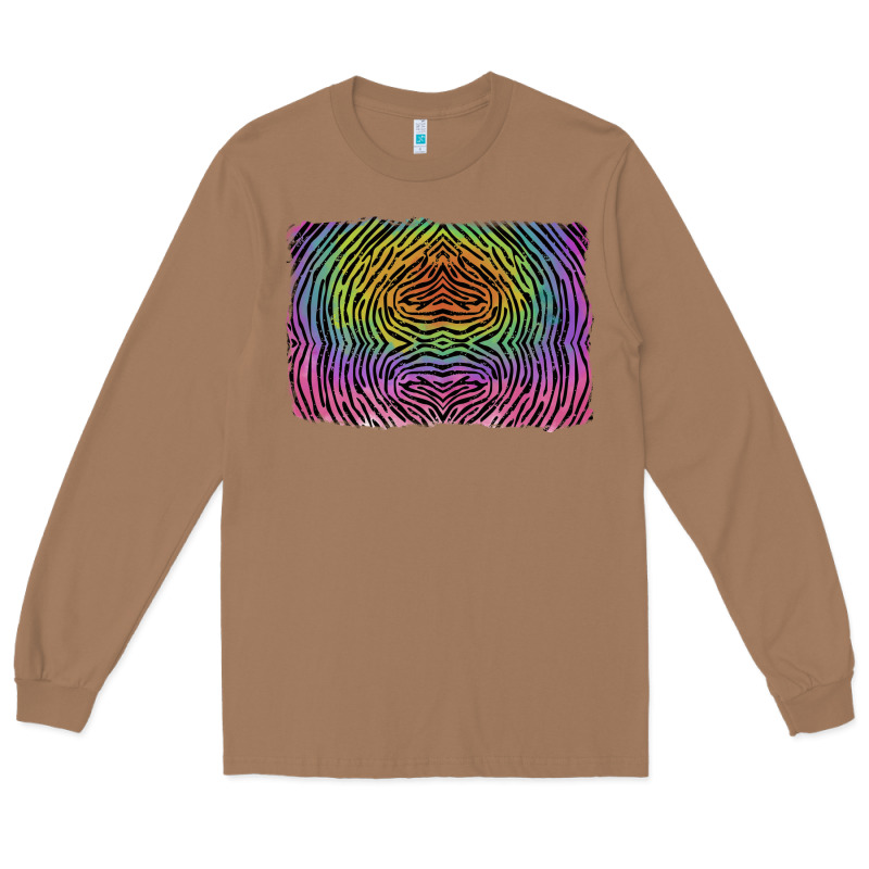 Colorful Zebra Background Long Sleeve Tee by RanaPortraitStore | Teevron