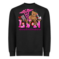 Black valentines day lvn licensed vocational nurse Heavyweight Sweatshirt - AdoDesignShop