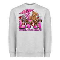 Heather Grey valentines day lvn licensed vocational nurse Heavyweight Sweatshirt - AdoDesignShop