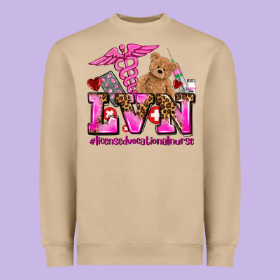 Valentines Day Lvn Licensed Vocational Nurse Heavyweight Sweatshirt Designed By Adodesignshop
