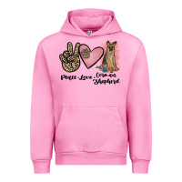 Fuchsia Pink peace love german shepherd Urban Hoodie - JahusDesignShop