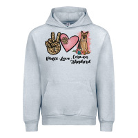 Heather Grey peace love german shepherd Urban Hoodie - JahusDesignShop