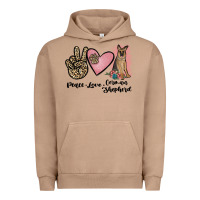 Pigment Burro peace love german shepherd Urban Hoodie - JahusDesignShop