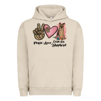 Pigment French Oak peace love german shepherd Urban Hoodie - JahusDesignShop