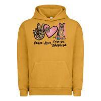Pigment Peanut Butter peace love german shepherd Urban Hoodie - JahusDesignShop