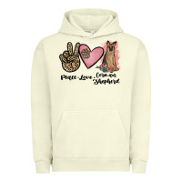 Pigment Pistachio peace love german shepherd Urban Hoodie - JahusDesignShop