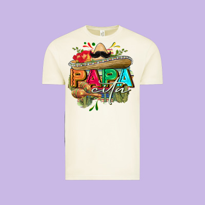 Papacita Vintage Tee Designed By Fadigitalartstudio