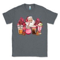 Charcoal Heather pink christmas pink tree santa coffe cups Classic Tee - CowGirlArtShop