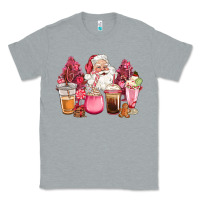 Heather Grey pink christmas pink tree santa coffe cups Classic Tee - CowGirlArtShop