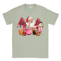 Matcha pink christmas pink tree santa coffe cups Classic Tee - CowGirlArtShop