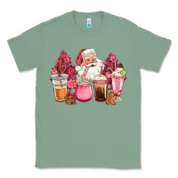 Sage pink christmas pink tree santa coffe cups Classic Tee - CowGirlArtShop
