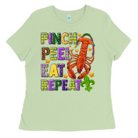 Matcha Pinch peel eat repeat crawfish Ladies Tee - HowdyJamesFarm
