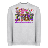 Heather Grey mardi gras  lvn licensed vocational nurse Heavyweight Sweatshirt - AdoDesignShop