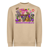 Mushroom mardi gras  lvn licensed vocational nurse Heavyweight Sweatshirt - AdoDesignShop