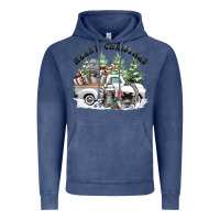 Vintage Denim merry christmas gnomies Vintage Hoodie - FaDigitalArtStudio