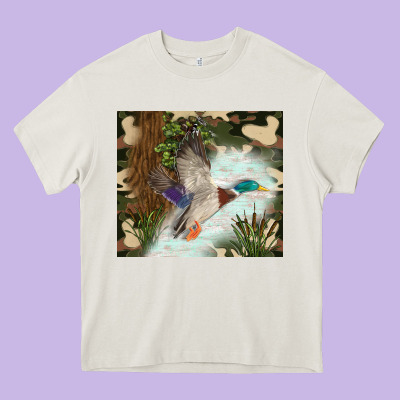 Duck Hunting Heavy Core Tee Designed By Tumblerdesignbyshophia