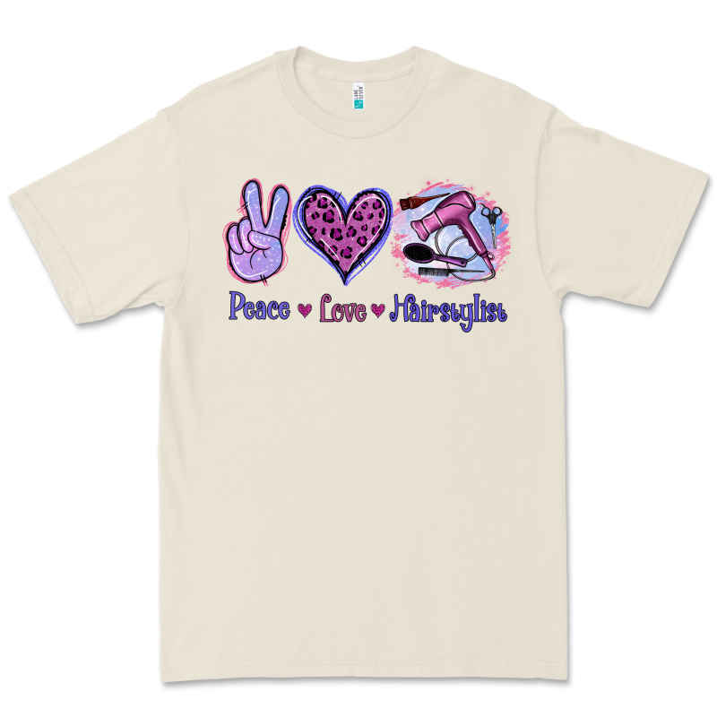 Peace Love Hairstylist Premium Tee by Jasminsmagicworld | Teevron