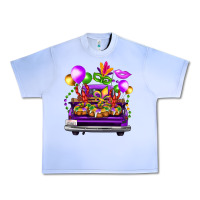 Grape Ice mardi gras farm truck back view Urban Heavy Tee - FaDigitalArtStudio