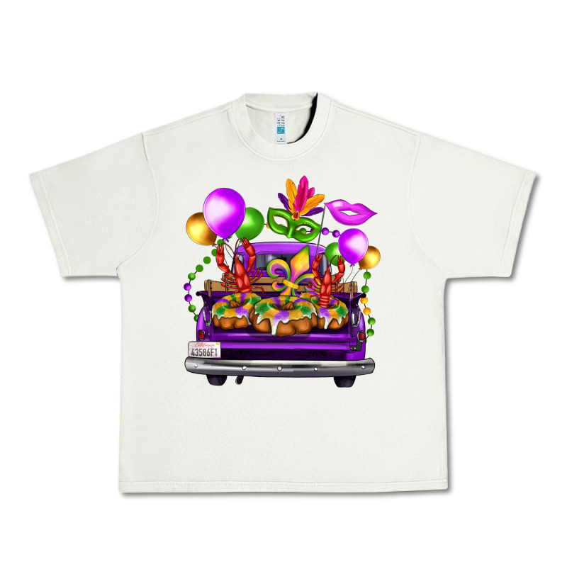 Mardi Gras Farm Truck Back View Urban Heavy Tee by FaDigitalArtStudio | Teevron