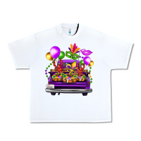 White mardi gras farm truck back view Urban Heavy Tee - FaDigitalArtStudio