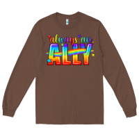 Chestnut Always An Ally Pride LGBTQ Long Sleeve Tee - BundleAndBundleShop