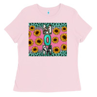 Bubblegum Pink Mom sunflower glitter Ladies Tee - CowGirlArtShop
