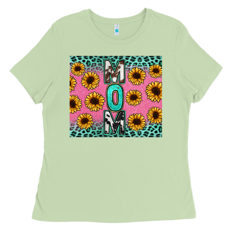 Mom Sunflower Glitter Ladies Tee by CowGirlArtShop | Teevron