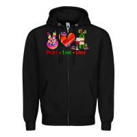 Black peace love wine Zipper Hoodie - AdoDesignShop
