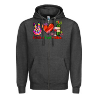 Charcoal Heather peace love wine Zipper Hoodie - AdoDesignShop