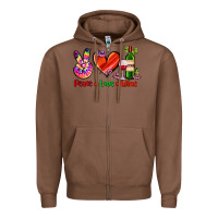 Chestnut peace love wine Zipper Hoodie - AdoDesignShop