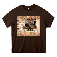 Chocolate Brown black teacher Heavy Core Tee - TumblerDesignByShophia