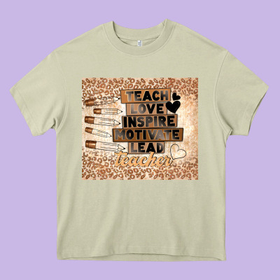 Black Teacher Heavy Core Tee Designed By Tumblerdesignbyshophia