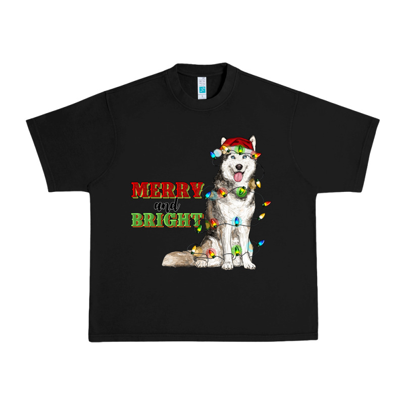Merry And Bright Husky Urban Heavy Tee by RanaPortraitStore | Teevron