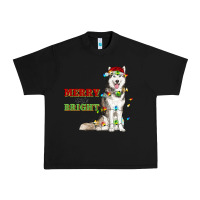Black Merry And Bright Husky Urban Heavy Tee - RanaPortraitStore