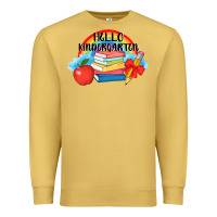 Antique Gold back to school hello kindergarten 3200x2400 Premium Sweatshirt - AdoDesignShop
