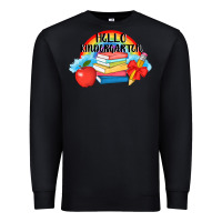 Black back to school hello kindergarten 3200x2400 Premium Sweatshirt - AdoDesignShop