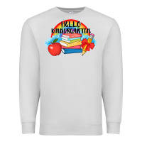 Dove Grey back to school hello kindergarten 3200x2400 Premium Sweatshirt - AdoDesignShop