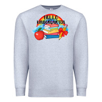 Heather Grey back to school hello kindergarten 3200x2400 Premium Sweatshirt - AdoDesignShop