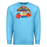 Ocean Blue back to school hello kindergarten 3200x2400 Premium Sweatshirt - AdoDesignShop
