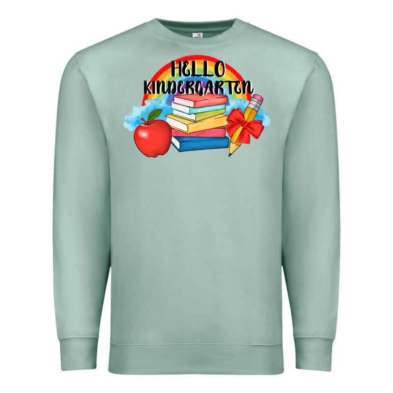Back To School Hello Kindergarten 3200x2400 Premium Sweatshirt by AdoDesignShop | Teevron
