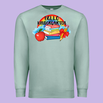 Back To School Hello Kindergarten 3200x2400 Premium Sweatshirt Designed By Adodesignshop