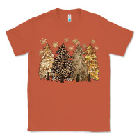 Copper merry christmas leopard trees Classic Tee - CowGirlArtShop