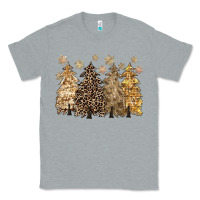 Heather Grey merry christmas leopard trees Classic Tee - CowGirlArtShop