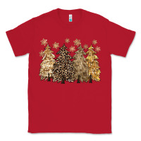 Red merry christmas leopard trees Classic Tee - CowGirlArtShop